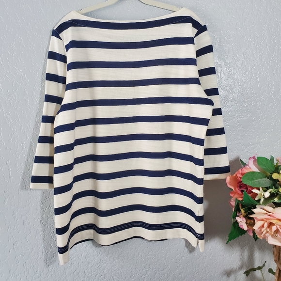 Loft striped blue and white top - Picture 3 of 7